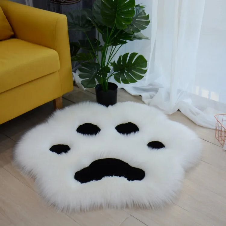 Lovely Cat Paw Pattern Soft Plush Carpet Home  Rugs and Carpets for Home Living Room