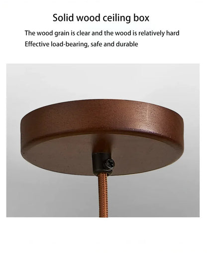 Cream Style Pendant Lamp Bedroom Bedside Led Chandelier Stone Wood Light Designer Bauhaus Medieval Restaurant Bar Small Lights