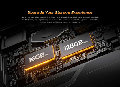 Oukitel RT3 PRO 5150mAh Battery 8"HD Display Tablet 13.9mm Ultra-Slim Profile IP68 &IP69K & MIL-STD-810H, 16(4+12)GB +128GB