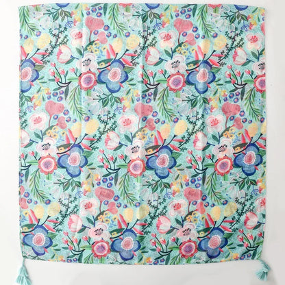 Spain Fashion Petal Floral Tassel Viscose Shawl Scarf Lady High Quality Print Soft Pashmina Stole Bufandas Muslim Hijab 180*90Cm