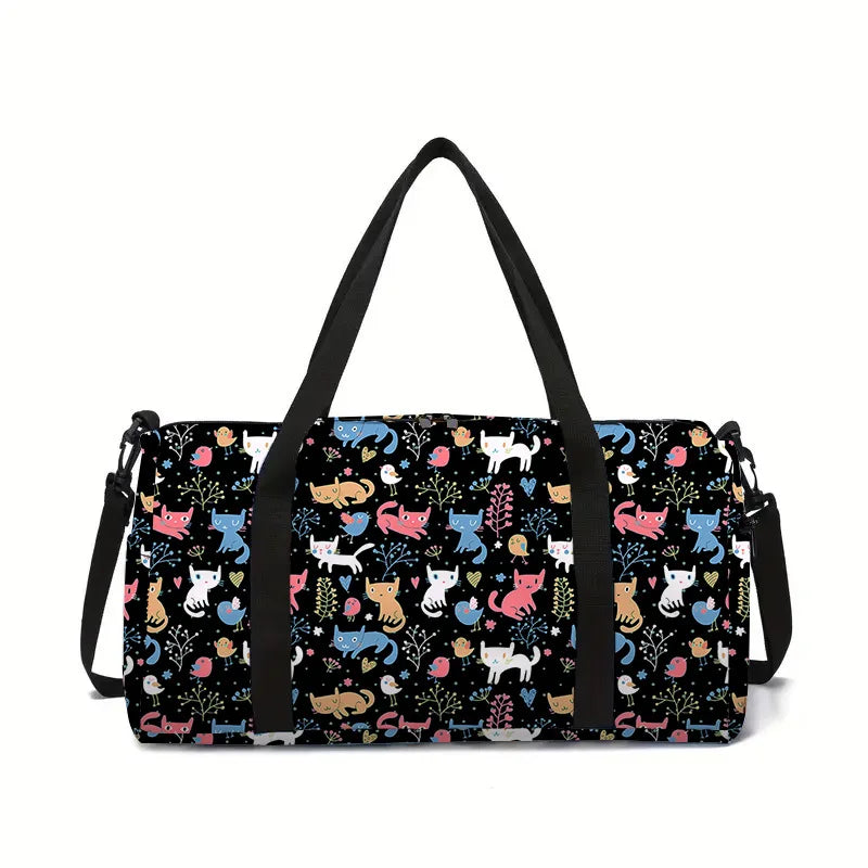 animal horse panda cat dog 3D Printed Large Capacity Travel Bags Barrel Shape Crossbody Bag Outdoor Sports Bags Gym Yoga Bag