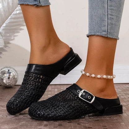 Women Flat Slippers Anti-slip Outdoor Women Shoes Breathable New Retro Platform Sandals Elegant Slip on Slippers Slides Women