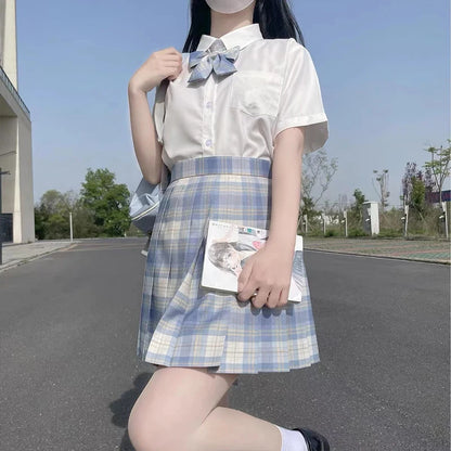 Japanese Bow Tie Skirt Set Student Pleated Skirt Jk Uniform Korean School Sexy Girl Preppy Style Seifuku Japanese School Uniform