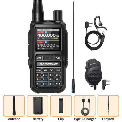 Baofeng UV-5R Mini Walkie Talkie Dual PTT Wireless Bluetooth Programming NOAA Portable Long Range Ham Radio for Camping outdoors