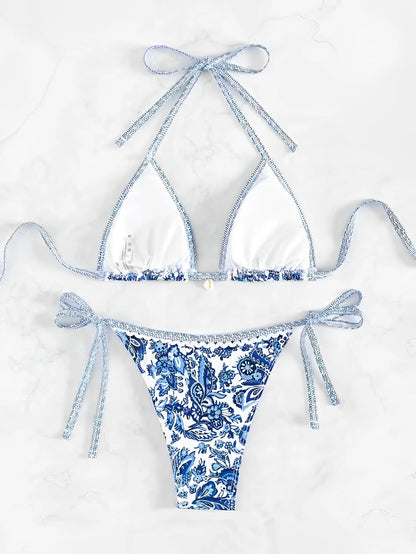 2026 Halter String Triangle Two Piece Bikini Women Swimwear Female Swimsuit Bathers Bathing Swimming Suit Beachwear Summer