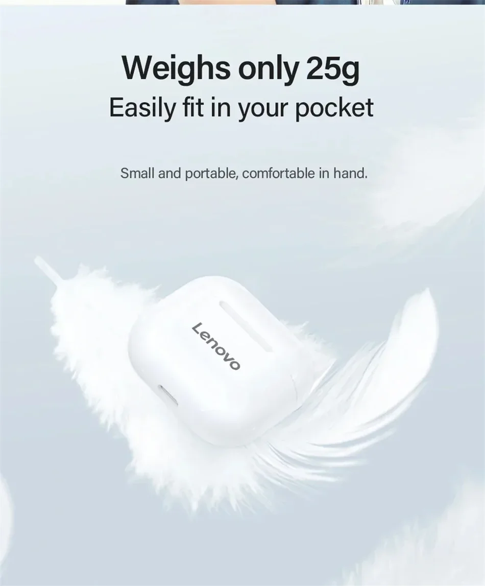 Original Lenovo LP40 Wireless Headphones TWS Bluetooth Earphones Touch Control Sport Headset Stereo Earbuds For Phone Android