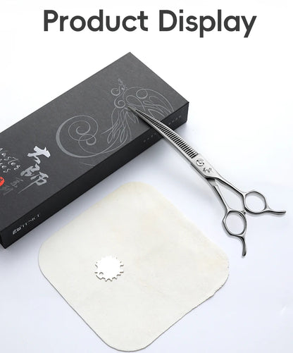Fenice Master Series 7.25 Inch Multi-Functional Pet Dog Grooming Magic Scissors Curved Chunker Shears Tools JP440C 75%-80% Trim