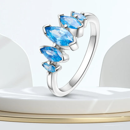 Original 925 Sterling Silver Ring Colorful Diamonds Cubic Zircon Finger Ring For Women Jewelry Wedding Engagement Birthday Gift