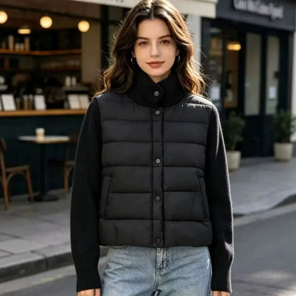 Winter Women's Jacket Thick Warm Short Parka Black Coats Woman Parkas Elegant Zipper Cotton Jackets Coat Female New