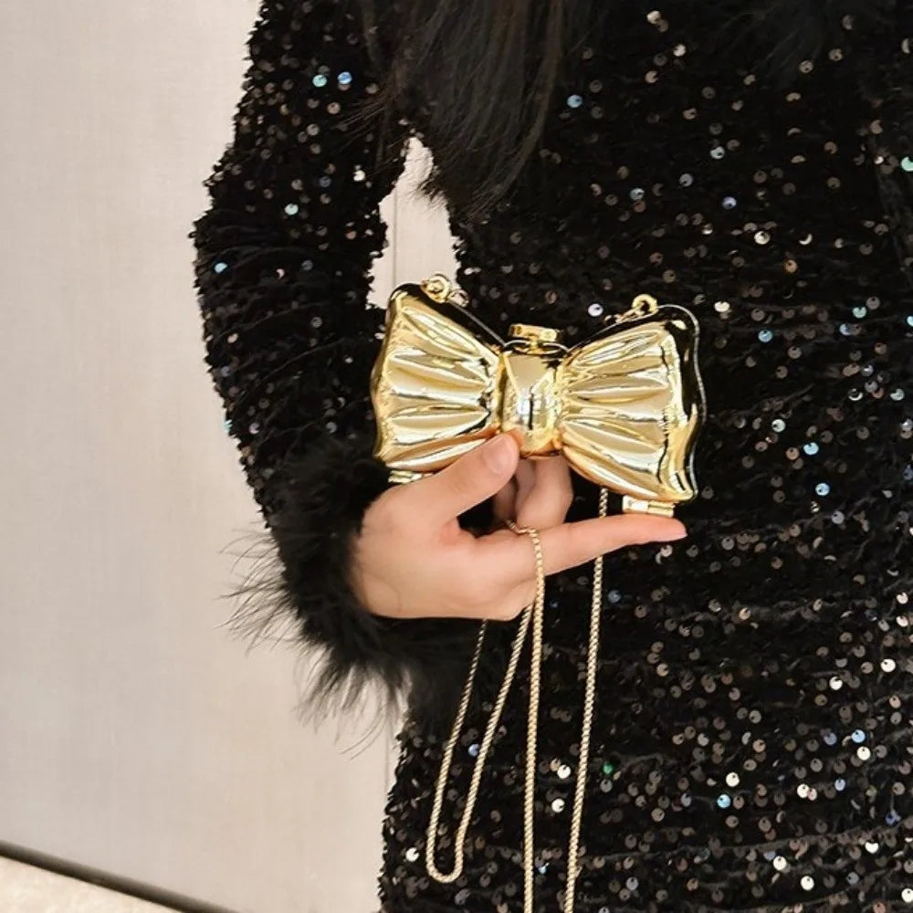 Acrylic Luxury Evening Bags Flower Shaped Single Shoulder Banquet Chain Bag Sparkling Handbag Mini Lipstick Bag Wedding Clutch