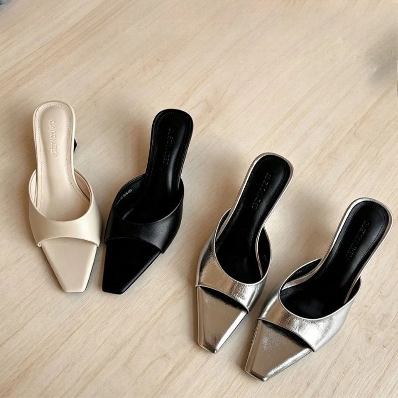 Elegant Women's Slippers Heeled Designer Shoes Woman Sandals Luxury Party Flip Flops Fashion Dress Walking Mujer De Sandalias