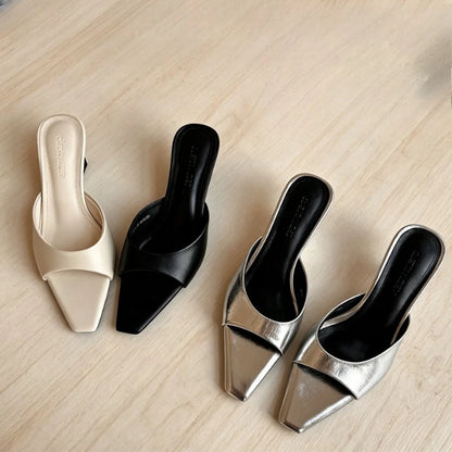 Elegant Women's Slippers Heeled Designer Shoes Woman Sandals Luxury Party Flip Flops Fashion Dress Walking Mujer De Sandalias