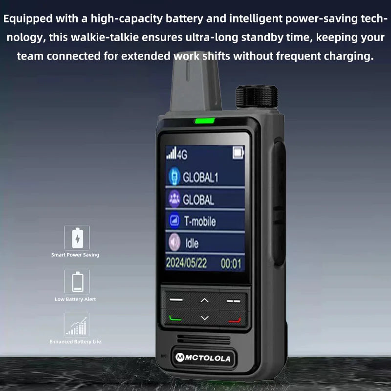 MOTOLOLA 4G Lifetime Free SIM Card Handheld Radio 2.4-inch Large Screen Remote 5000km Bidirectional Wireless Communication Equip
