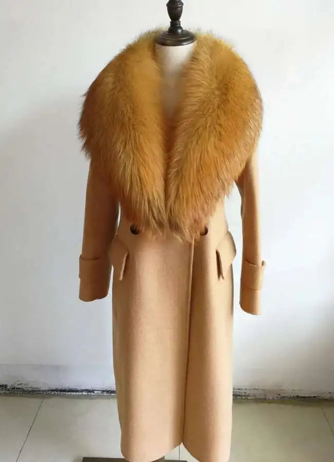 Real Fox Fur Collar for Women Coat Jacket Female Wraps Winter Warm Fur Scarf Extra Large Size Neck Warmer Fur Shawls Scarves