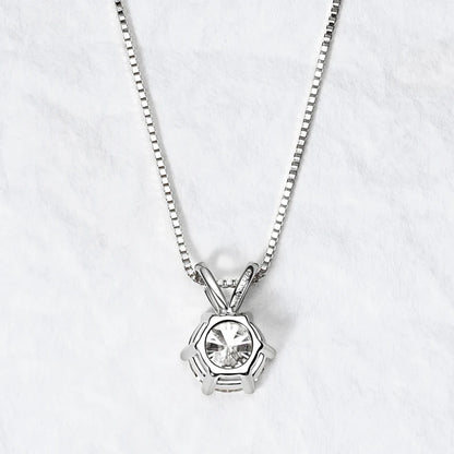 Classic 0.5CT-5CT D Moissanite Pendant Necklace Adjustable Chain 925 Silver for Women with Certificate 2CT 3CT 4CT Lab Diamond