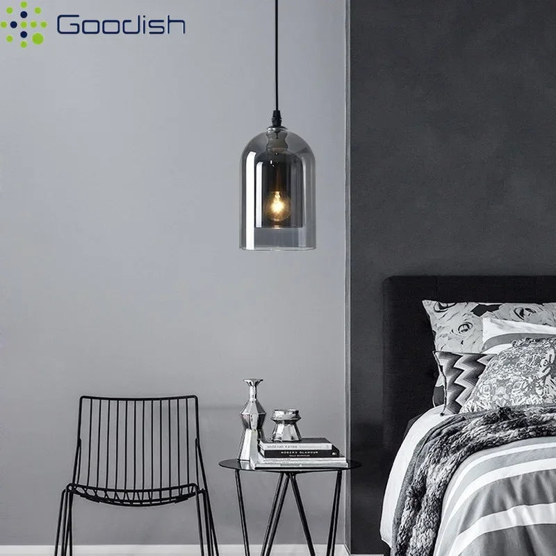 Modern Crystal Coal Oil Glass Stone Bottle LED Pendant Lights Art Creative Indoor Lamps for Bedroom Home Decoration Chandeliers