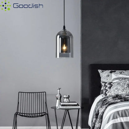 Modern Crystal Coal Oil Glass Stone Bottle LED Pendant Lights Art Creative Indoor Lamps for Bedroom Home Decoration Chandeliers