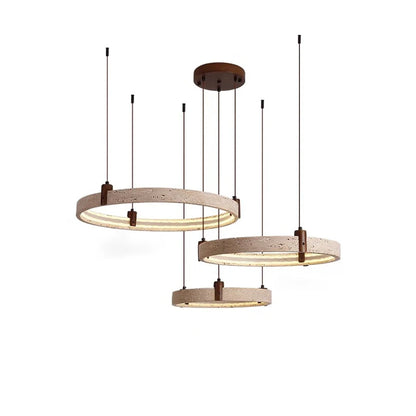 Artistic High-End Natural White Stone Dimming Function Wood Decoration Dining Room Living Room Exhibition Hall LED Modern