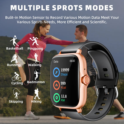 1.83'' Waterproof Smart Watch with Message Answer Call Sleep Monitoring Sports Pedometer Information Alerts For iPhone Android