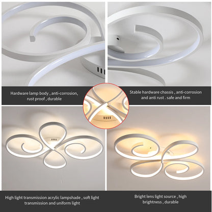 LED Ceiling Lights 110V 220V Remote Dimming  APP Modern 3 Colors Lamp  for Dining Room, Living Room Bedroom