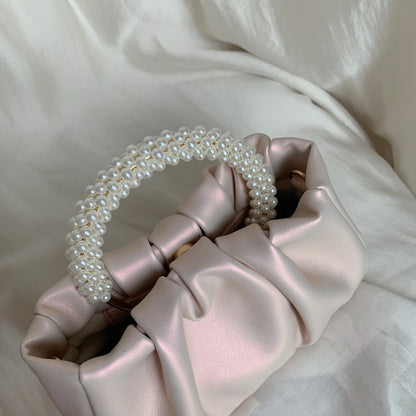 Fashion Pearl Handle Women Dinner Clutch Purse Handbags Luxury Design Ladies Square Shoulder Bags Female Small Messenger Bag