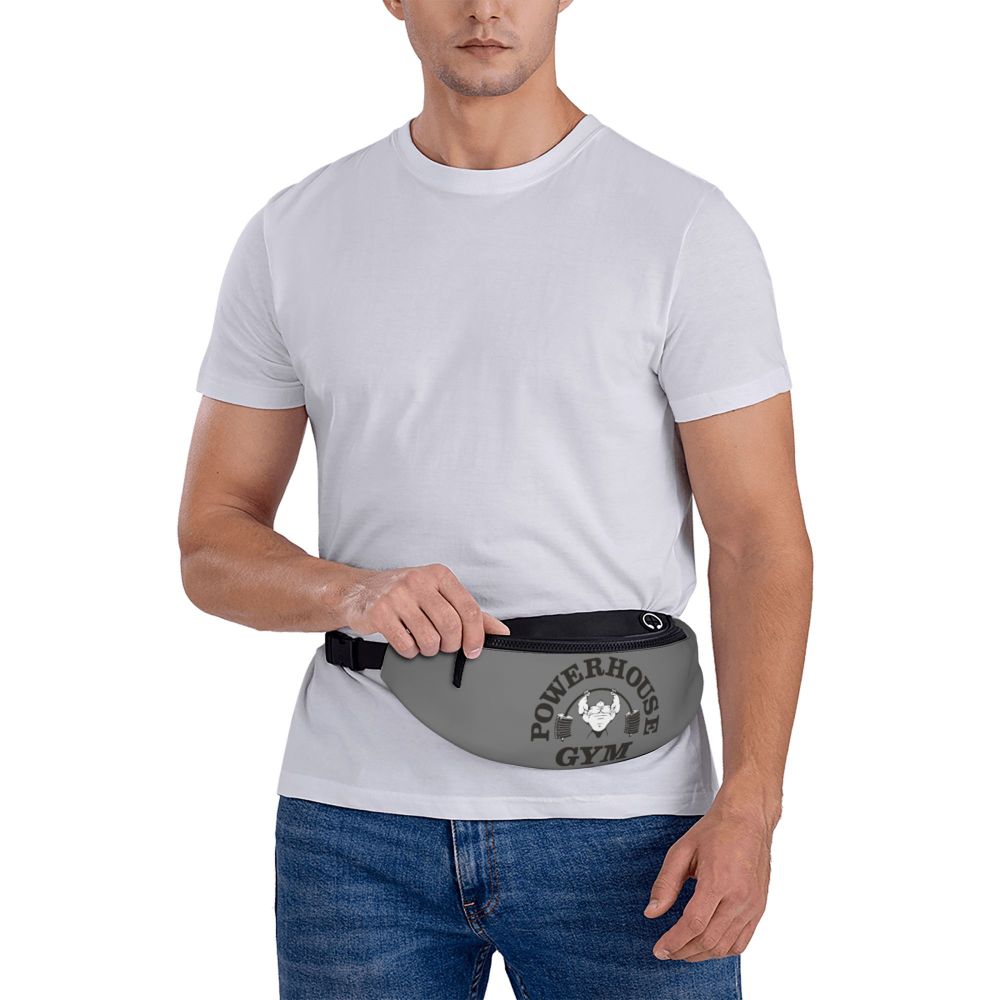 Powerhouse Gym Fanny Bag Custom Bodybuilders Fitness Crossbody Waist Pack Men Women Cycling Camping Phone Money Pouch