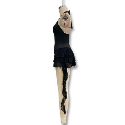 Women's Jumpsuits & Rompers Halter V Neck Backless Ruffle Mini Overalls for Women Elegant Bodysuit Clearance Woman Clothing