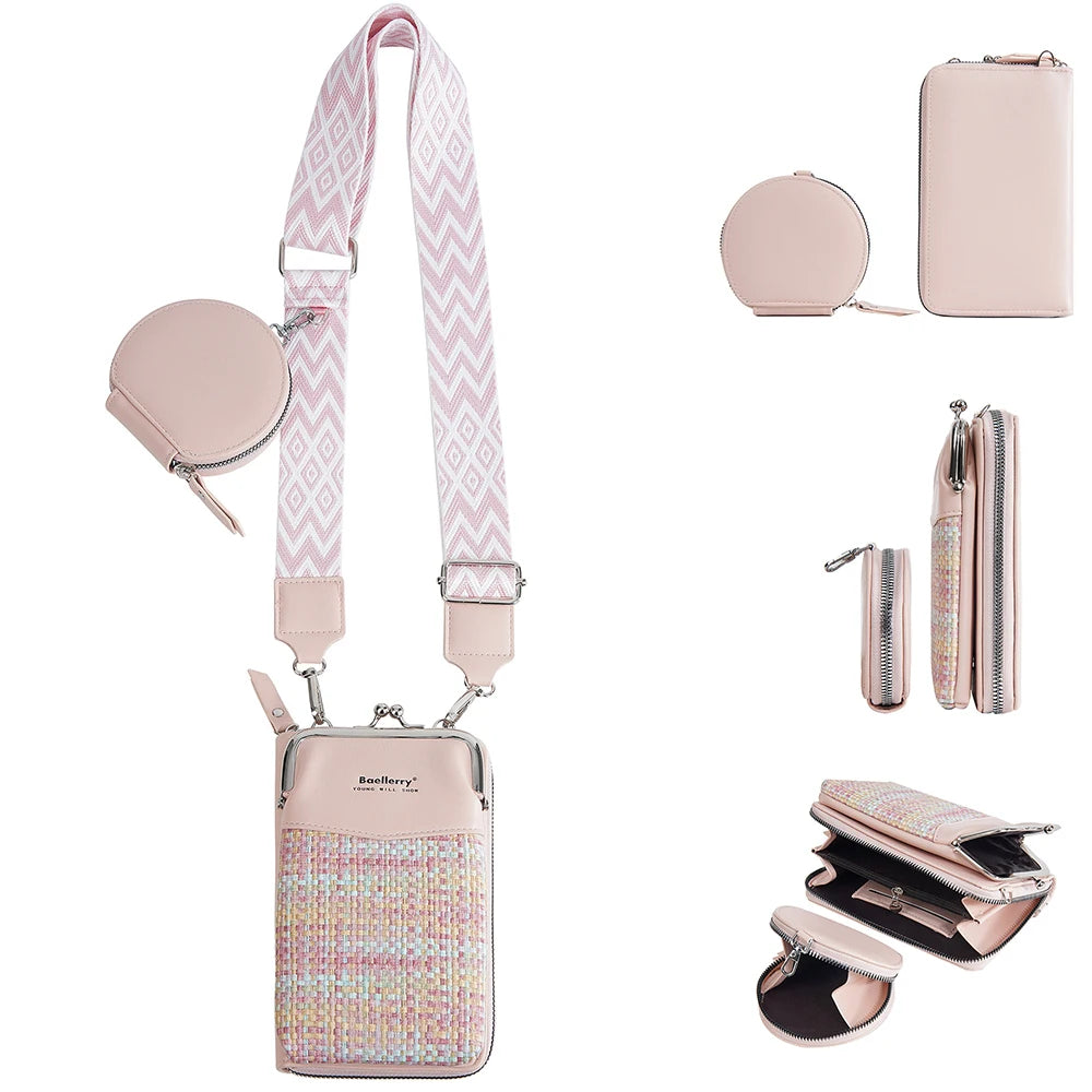 Baellerry New Big Capacity Women Phone Bags Crossbody Shoulder Female Composite Bag Handbag Zipper Coin Pocket Women's Wallet