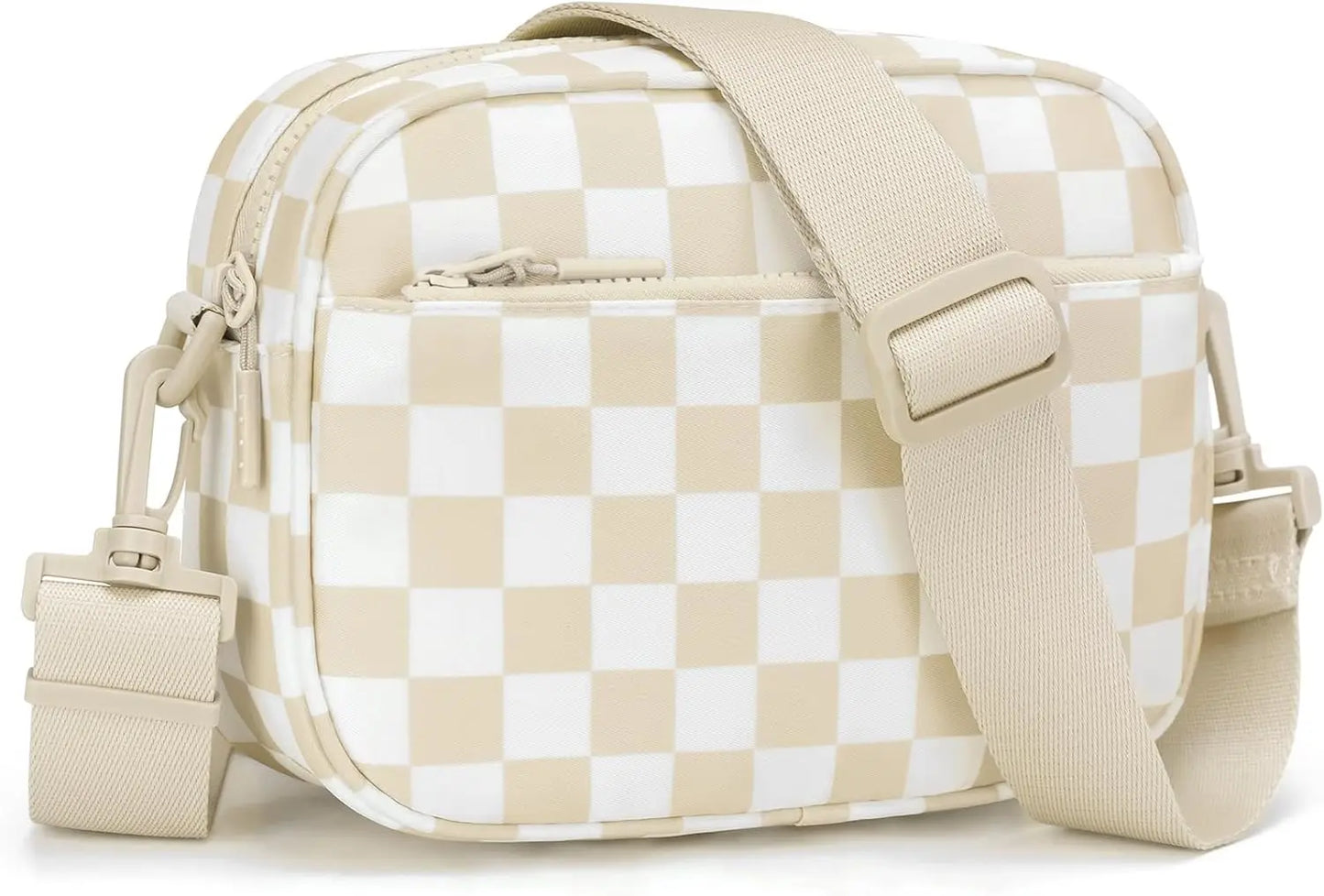 Small Checkered Crossbody Bag for Women Cute Purses Trendy Shoulder Handbags Wide Strap Anti theft Travel Purses Handbag Shoulder Bag, Cute Cross Body Wallet