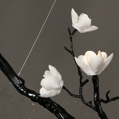 New Italian Light Luxury Ceramic All Copper Branch Living Room Ceiling Light Hotel Restaurant Sales Department Staircase Light