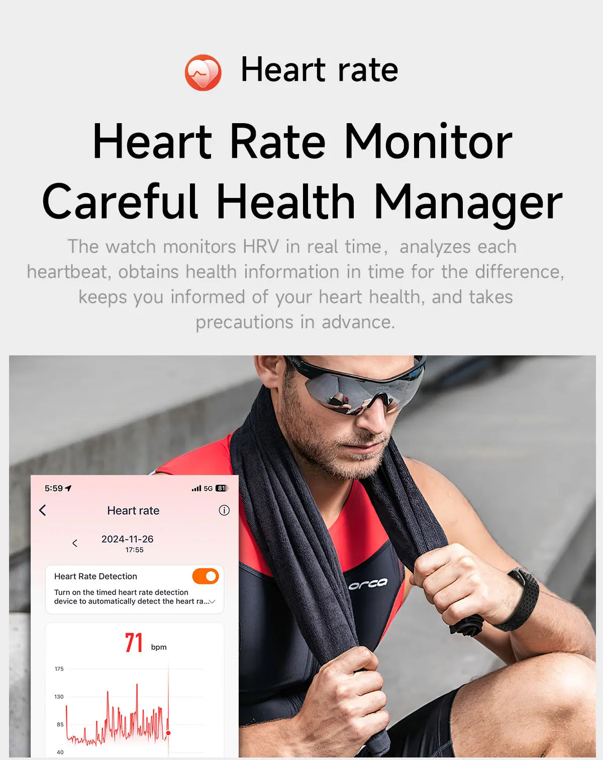 LIGE Smart Watch Men Women Fitness Smart Bracelet Sports Band Heart Rate Blood Pressure Monitor Waterproof Multifunction Watches