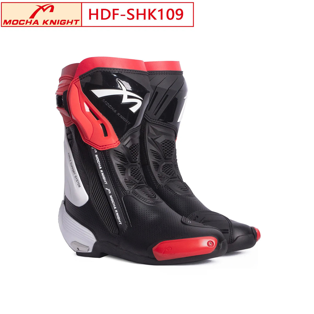 MOCHA Off-Road Riding Boots Ankle & Shin Impact Protection Non-Slip Wear-Resistant Sole for Track Enduro Competitive Riding