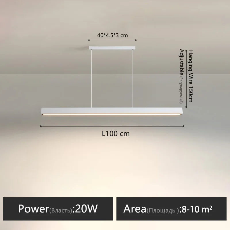 Dining Room Chandelier Dining Table Lighting Kitchen Bar Light LED Linear Lamp Restaurant Pendant Lights Modern Brief Droplight