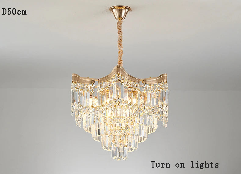 Nordic Luxury Ceiling Chandeliers Modern LED Crystal Pendant Lights for Bedroom Living Room Light Fixtures AC100-240V