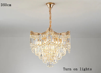 Nordic Luxury Ceiling Chandeliers Modern LED Crystal Pendant Lights for Bedroom Living Room Light Fixtures AC100-240V
