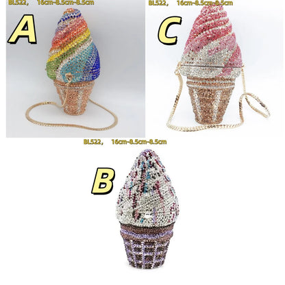 Champagne Bottle Bag Hollow Rhinestone Diamond Evening Bag Party Wedding Banquet Clutch Purse for Women Sac De Marque Luxe Femme