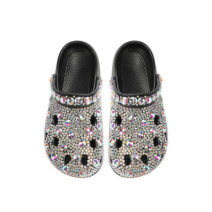 Women Summer Luxury Slippers EVA Rhinestone Decoration Sandals Beach Slides Flip Flop Soft Fashion Casual Shoes For Female 35-41