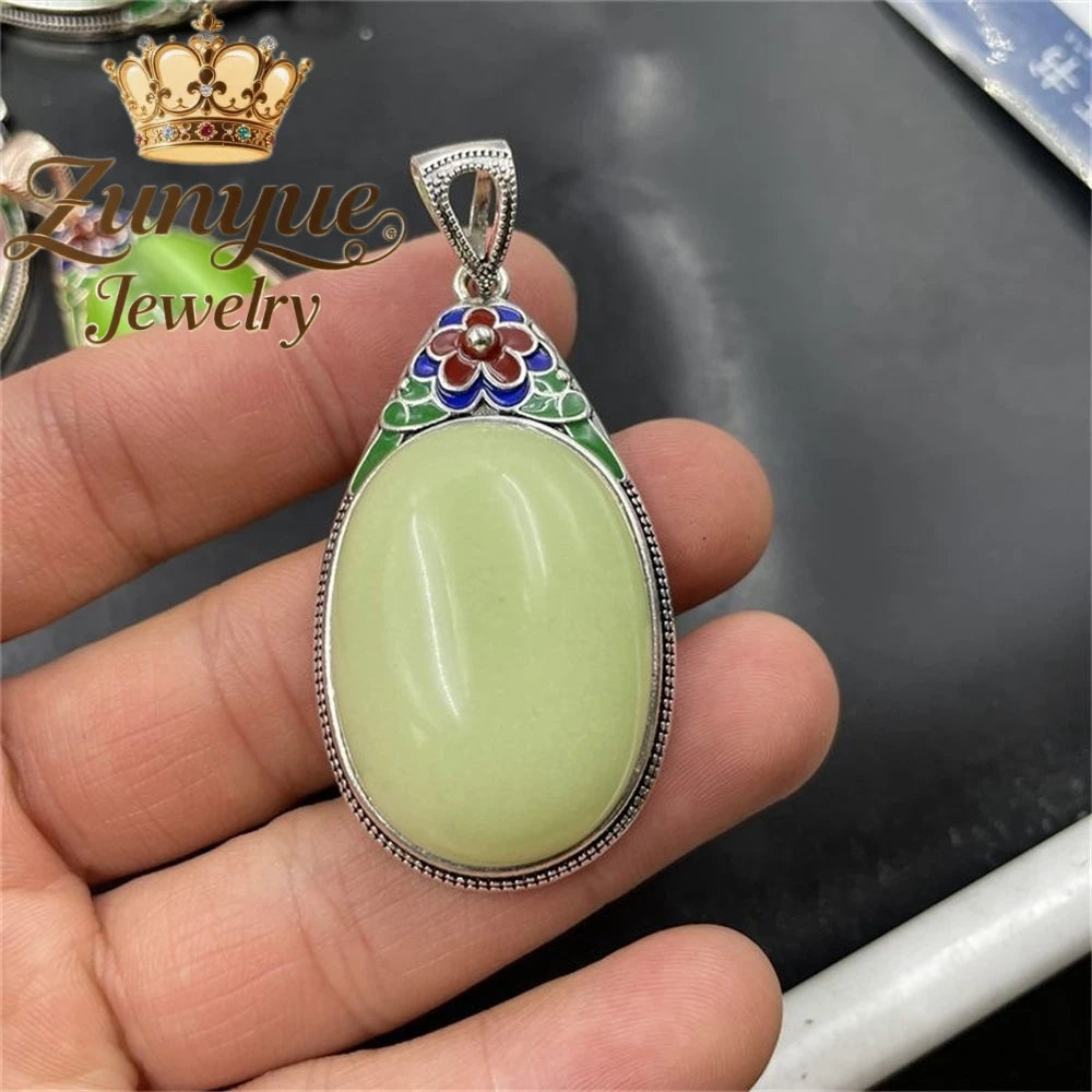 Natural Colorful Cat's Eye Stone Pendant Necklace Elegant Fashion Daily Wear Luxury Quality Fine Jewelry For Women Unisex Gift