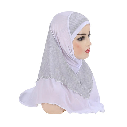 H076 Adults or big girls medium size 70*60cm pray hijab muslim hijab scarf islamic headscarf hat amira pull on headwrap