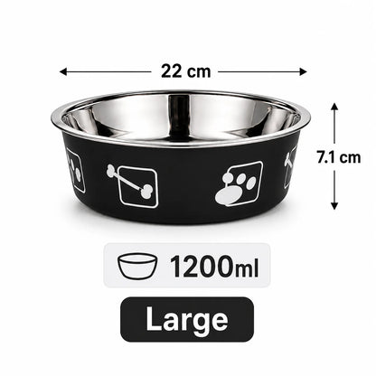 Stainless Steel Pet Bowl Thickened Anti Slip Dog Food Bowl Anti Knock Over Water Basin Pet Feeder for Cats Dogs