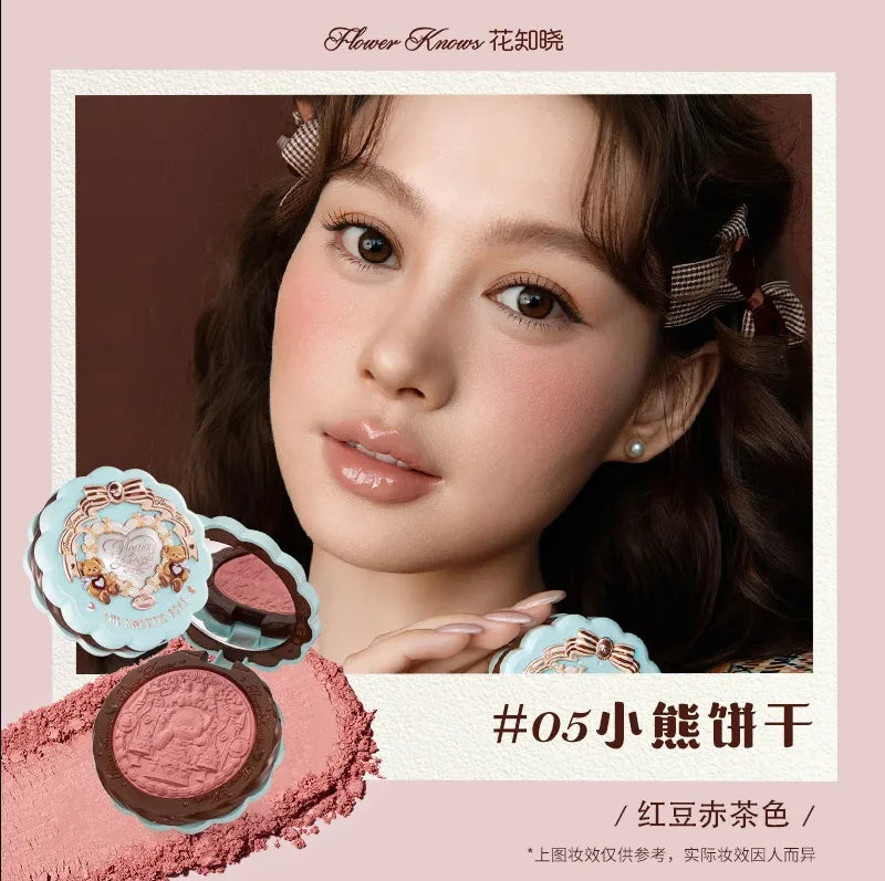 Flowerknows All In One Mackup Set Gift Box Flower Knows Glitter Eye Shadow Palette Blusher Long Lasting Gloss Lipstick With Bag