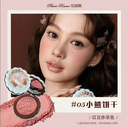 Flowerknows All In One Mackup Set Gift Box Flower Knows Glitter Eye Shadow Palette Blusher Long Lasting Gloss Lipstick With Bag