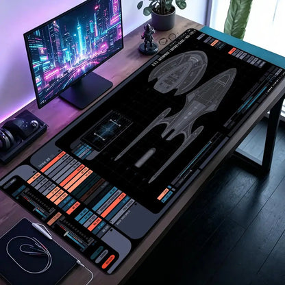 Aerospace components Mouse Pad Large Computer Office Game Table Mat Rubber Anti-slip Stitched Keyboard Mats 90x40 XXL Desk Pads