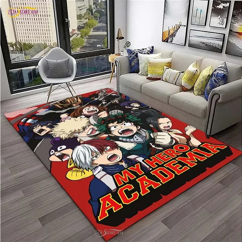 My Hero Cartoon Anime Carpet for Living Room Bedroom Table Cinema Rug Kitchen Door Kids Un-slip Floor Mat Alfombra Birthday gift