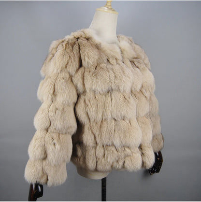 2026 New Style Real Fur Coat 100% Natural Fur Jacket Female Winter Warm Leather Fox Fur Coat High Quality Fur Vest