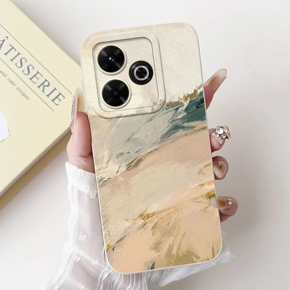 Casing For Redmi 13 Case 13 5G Cute Cat Fashion Luxury Flowers Silicone Shockproof Back Cover For Redmi 13 5G Phone Case Bumper