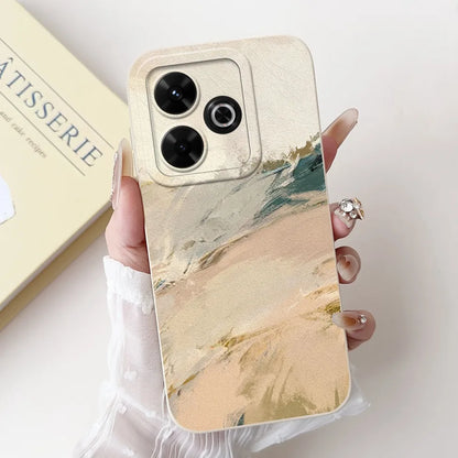 Casing For Redmi 13 Case 13 5G Cute Cat Fashion Luxury Flowers Silicone Shockproof Back Cover For Redmi 13 5G Phone Case Bumper