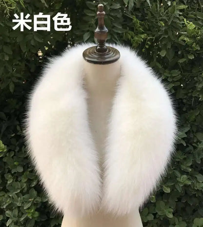 Real Fox Fur Collar for Women Coat Jacket Female Wraps Winter Warm Fur Scarf Extra Large Size Neck Warmer Fur Shawls Scarves