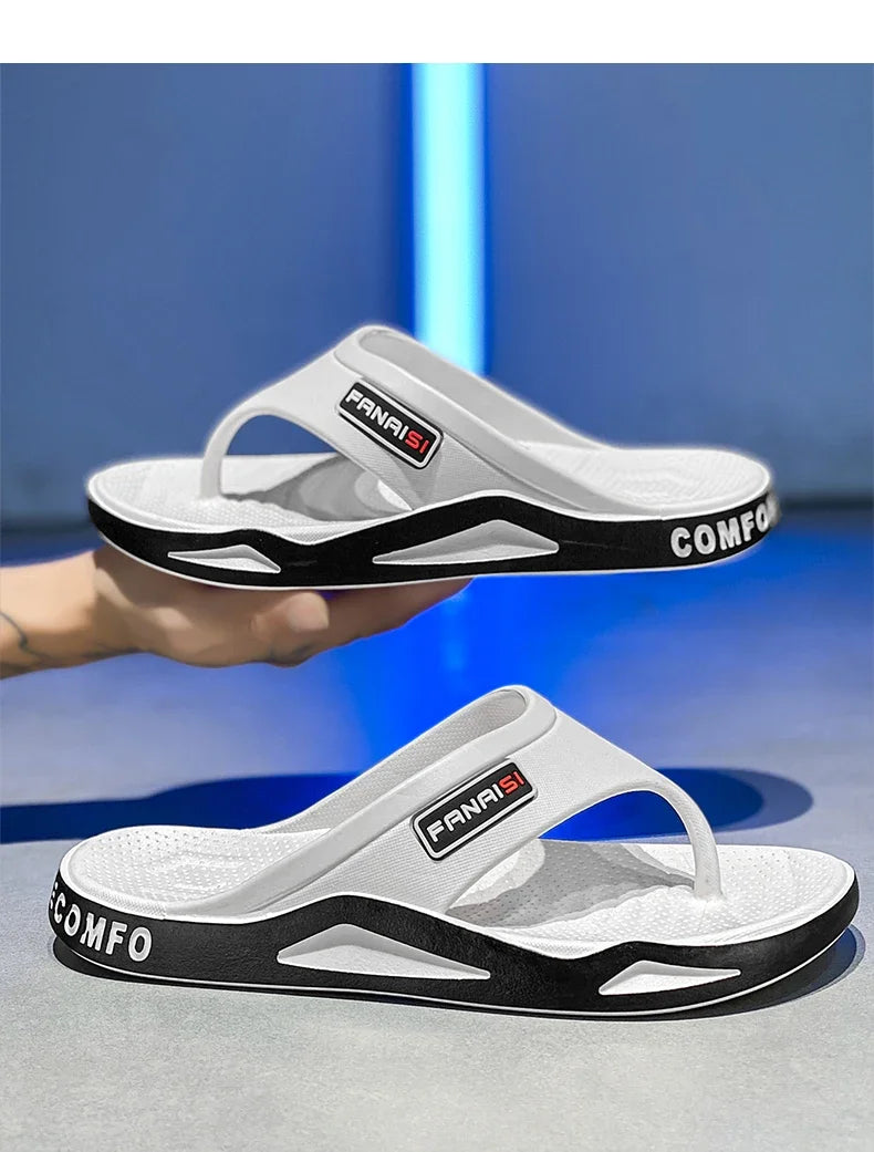 Flip-Flops For Men Breathable Comfortable Beach Sandals for Men Casual Shoes Flip-Flops Fashion Slippers for Outdoors