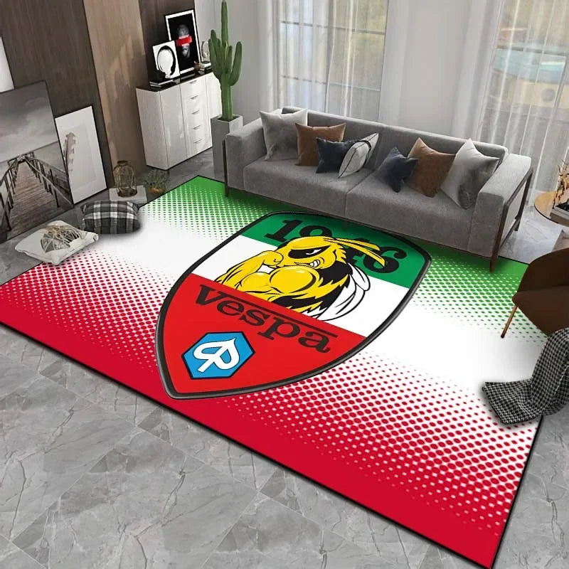 15 Sizes Motorcycle V-Vespa Pattern Rug Bedroom Living Room Bathroom Mat Creative Door Mat Area Rug Carpets for Living Room Home